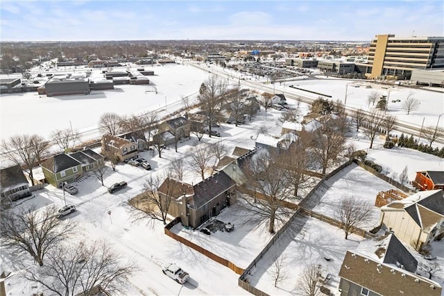 view of snowy aerial view