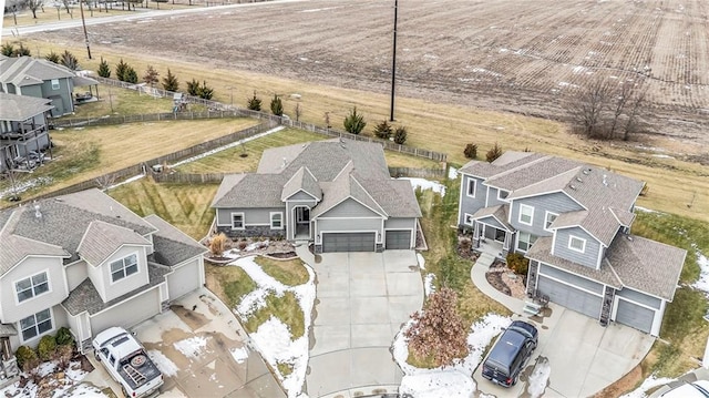 drone / aerial view featuring a residential view