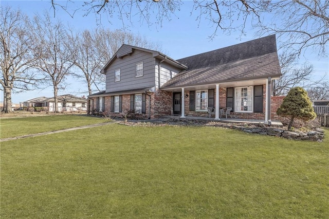 1100 SW Azure Ave, Blue Springs, MO 64015 - view of front of property with brick siding and a front yard