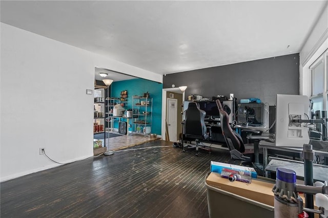 interior space with wood finished floors