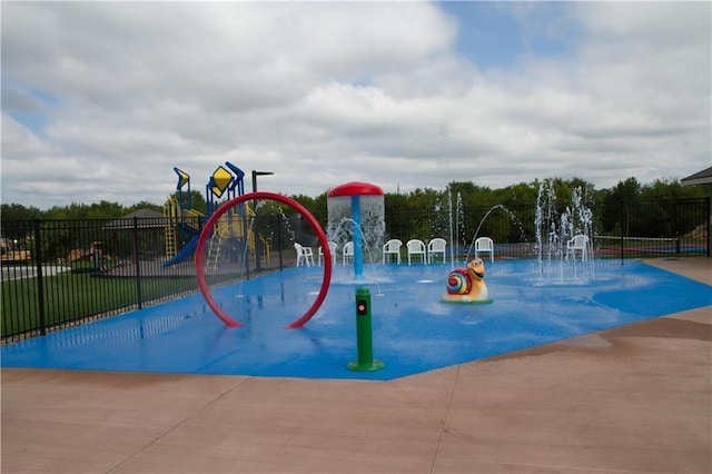 communal playground with fence