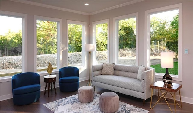 sunroom / solarium featuring a healthy amount of sunlight