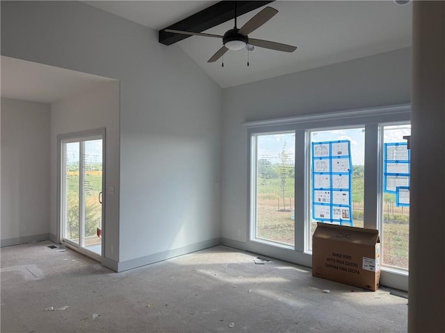 17388 S Kaw St, Olathe, KS 66062 - empty room featuring plenty of natural light and ceiling fan