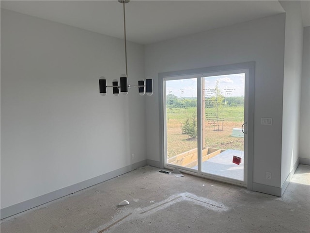 17388 S Kaw St, Olathe, KS 66062 - unfurnished dining area featuring baseboards