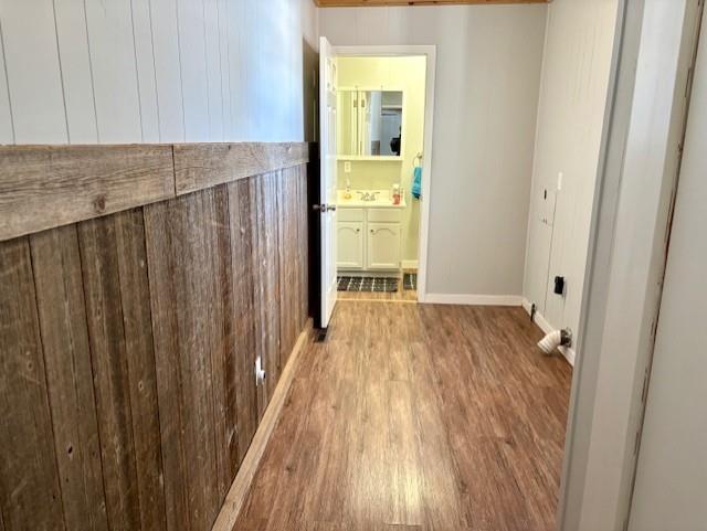 washroom featuring light wood-type flooring