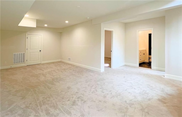 22312 W 76th St, Shawnee, KS 66227 - below grade area with recessed lighting and light carpet