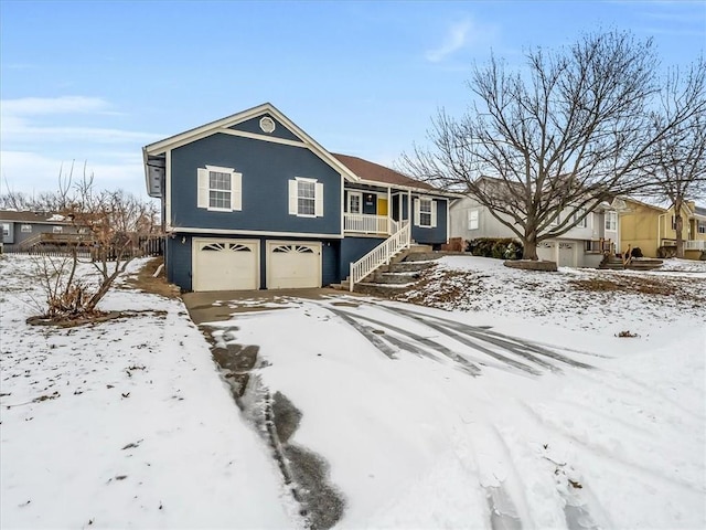 view of front of property with an attached garage