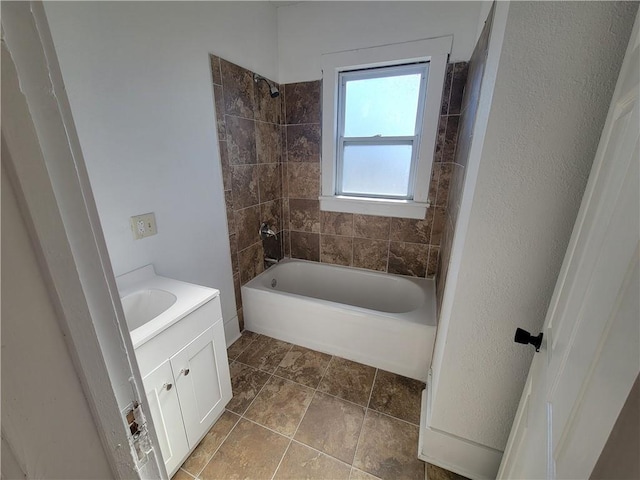 full bath featuring tub / shower combination and vanity