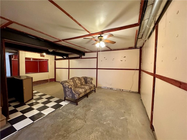 718 Oakland Ave, Kansas City, KS 66101 - unfinished below grade area with tile patterned floors