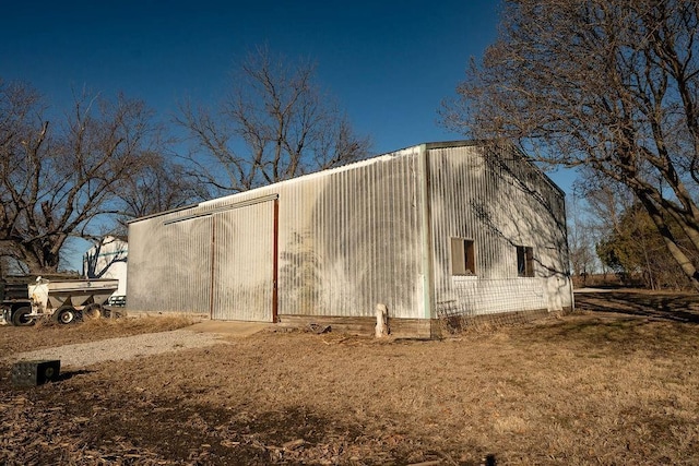 view of pole building