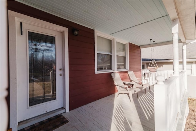 exterior space featuring covered porch