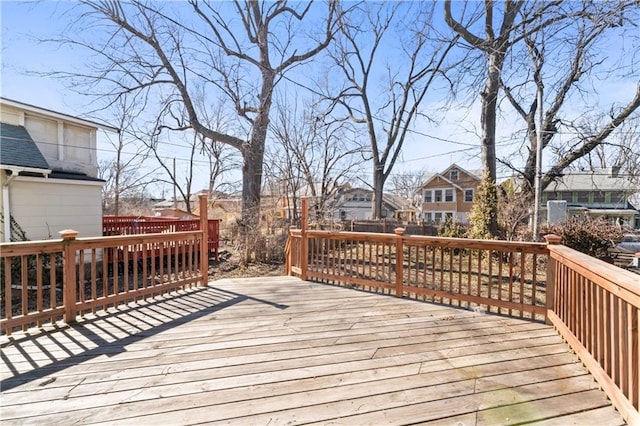 deck featuring a residential view