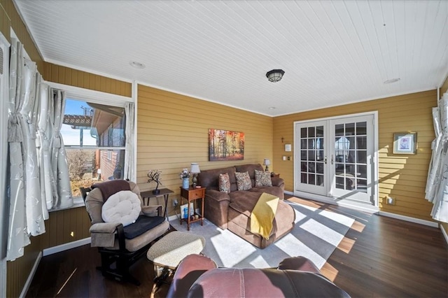 interior space with french doors