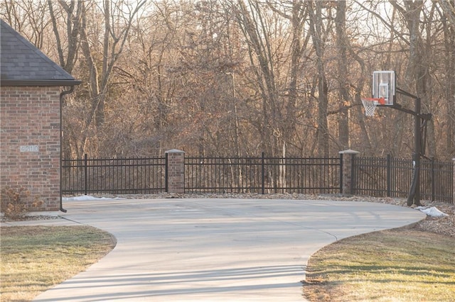 exterior space with fence