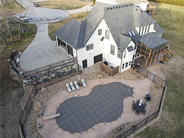 birds eye view of property