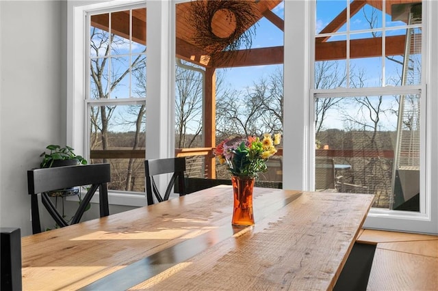 view of dining area