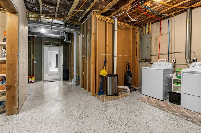 13723 Raliegh Ln, Holt, MO 64048 - unfinished basement with electric panel and independent washer and dryer