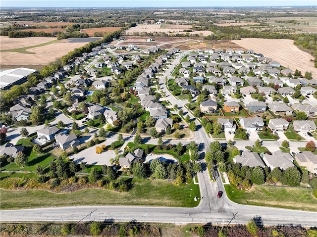 bird's eye view with a residential view