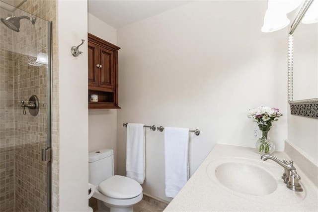 7345 Booth St, Prairie Village, KS 66208 - full bath with toilet, vanity, and a stall shower