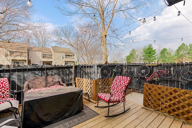 view of wooden deck