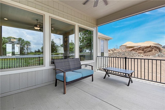 15026 W 129th Ter, Olathe, KS 66062 - balcony with ceiling fan
