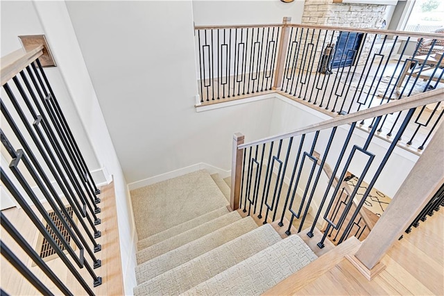 15026 W 129th Ter, Olathe, KS 66062 - stairway featuring baseboards