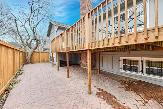 view of patio featuring a fenced backyard