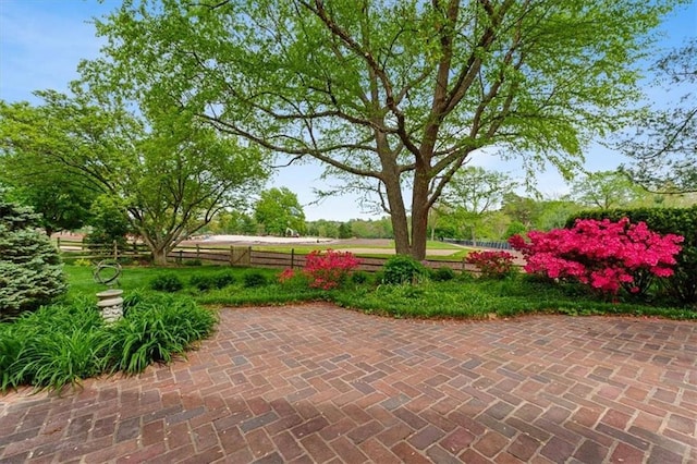 view of patio with fence
