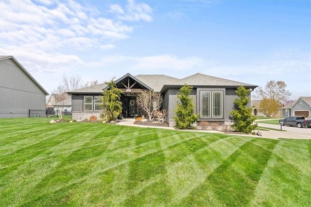 20880 W 224th St, Spring Hill, KS 66083 - rear view of house featuring stone siding and stucco siding