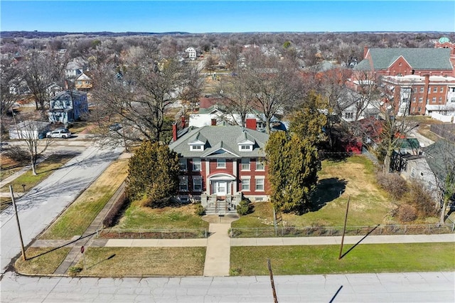 drone / aerial view with a residential view