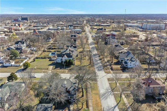 bird's eye view with a residential view