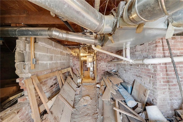 view of unfinished attic