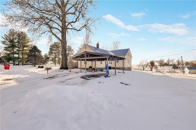 view of snowy yard