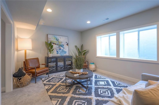 17372 S Kaw St, Olathe, KS 66062 - carpeted living area with baseboards and recessed lighting