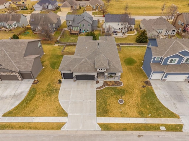 birds eye view of property featuring a residential view