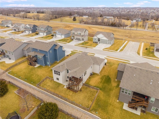 bird's eye view with a residential view