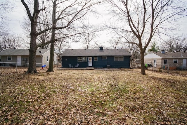 view of front of property with fence