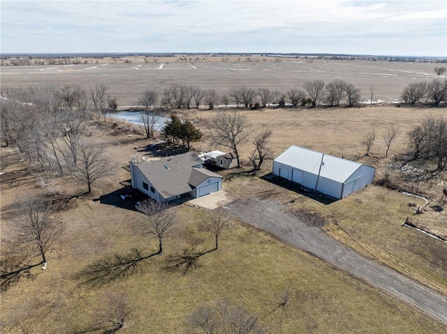 aerial view featuring a rural view