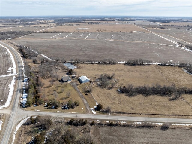 bird's eye view featuring a rural view