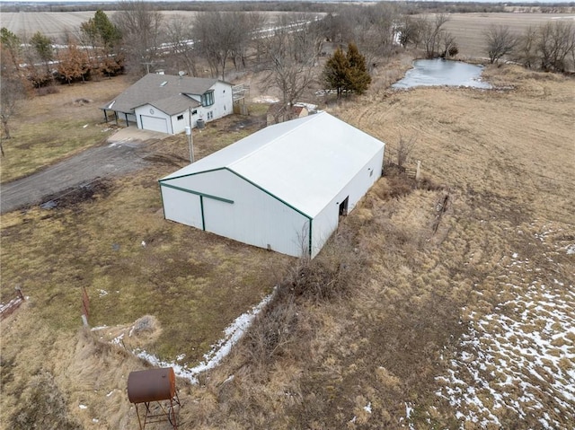 aerial view featuring a rural view