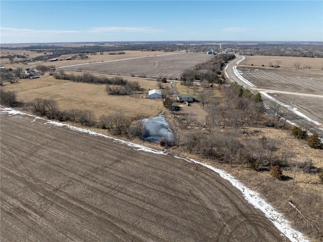 drone / aerial view featuring a rural view