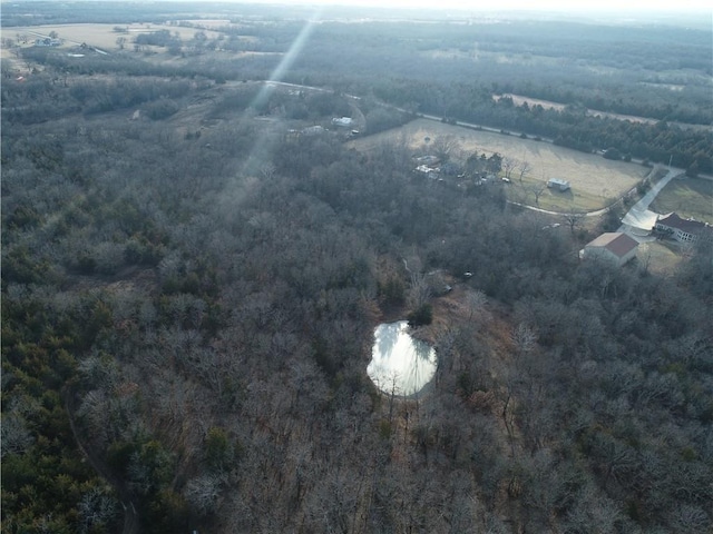 bird's eye view with a rural view and a forest view