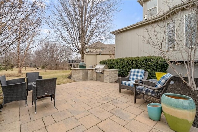 view of patio / terrace featuring area for grilling