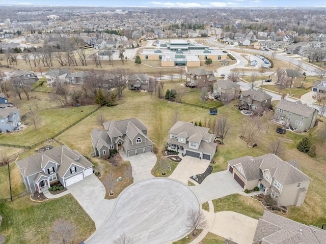 drone / aerial view featuring a residential view