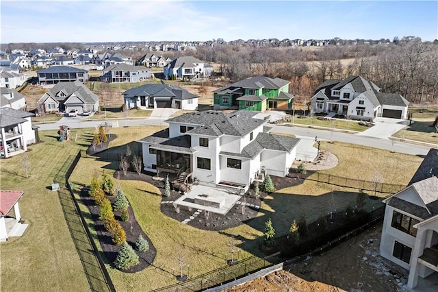 aerial view featuring a residential view