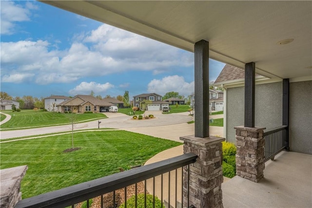 view of yard with a residential view