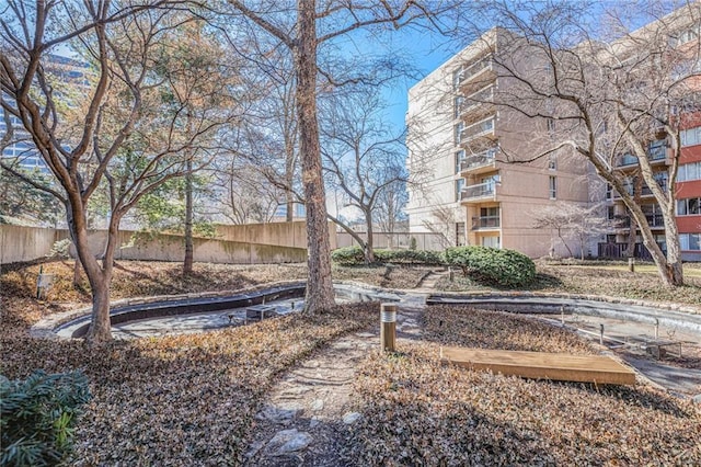 surrounding community featuring fence