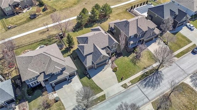 birds eye view of property featuring a residential view