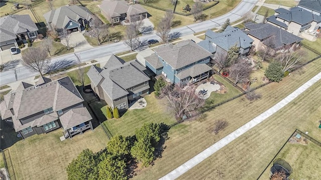 bird's eye view with a residential view