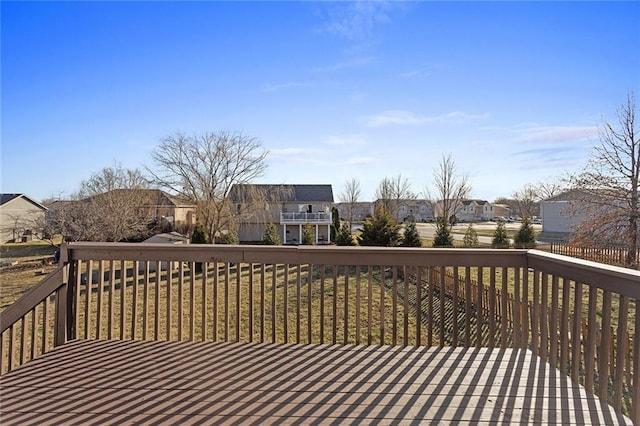 deck featuring a residential view